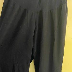 Plus size maternity black dress pants